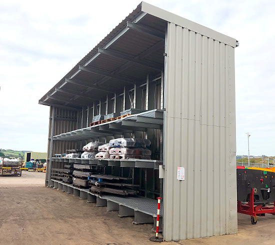 Clad Cantilever Racking Protects Stock